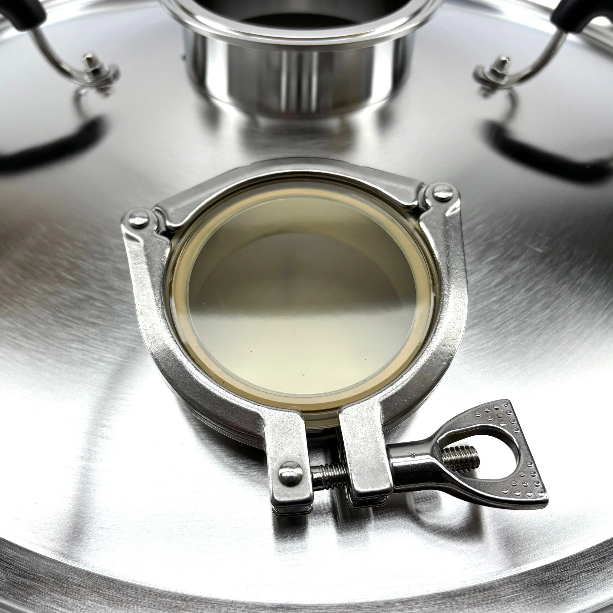 BrewZilla 100L Pro Sight Glass Distillation / Steam Condenser Lid - 4 Inch TC - 3 Inch PPSU Sight Glass - Image 3
