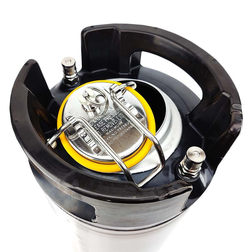 19L Ball Lock Keg with Rubber Base and Handle - NEW - Low2 - Image 3