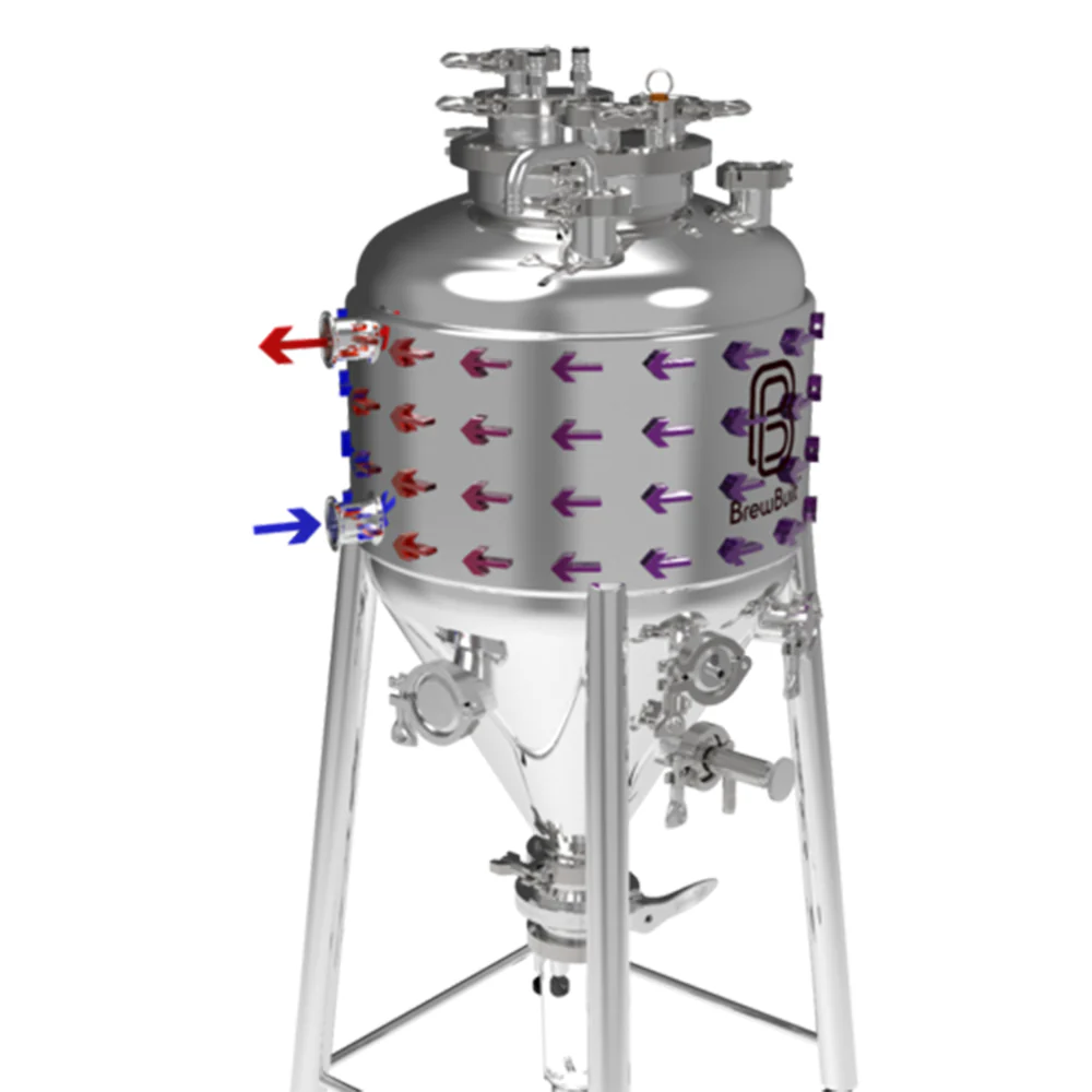26L BrewBuilt X3 Uni Conical Fermenter - Jacketed Stainless Steel (7gal) - Complete Kit - Image 5
