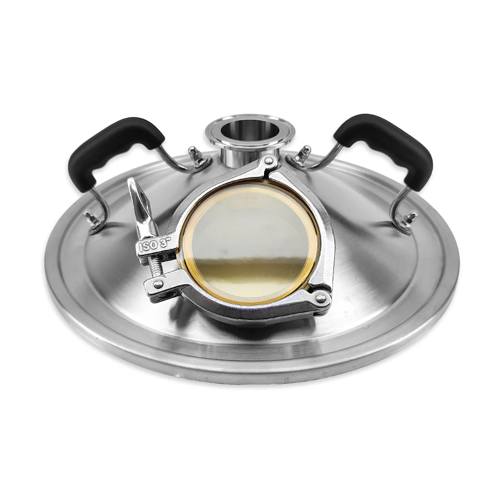 BrewZilla 35L Pro Sight Glass Distillation / Steam Condenser Lid - 2 Inch TC Top - 3 Inch PPSU Sight Glass - Image 2