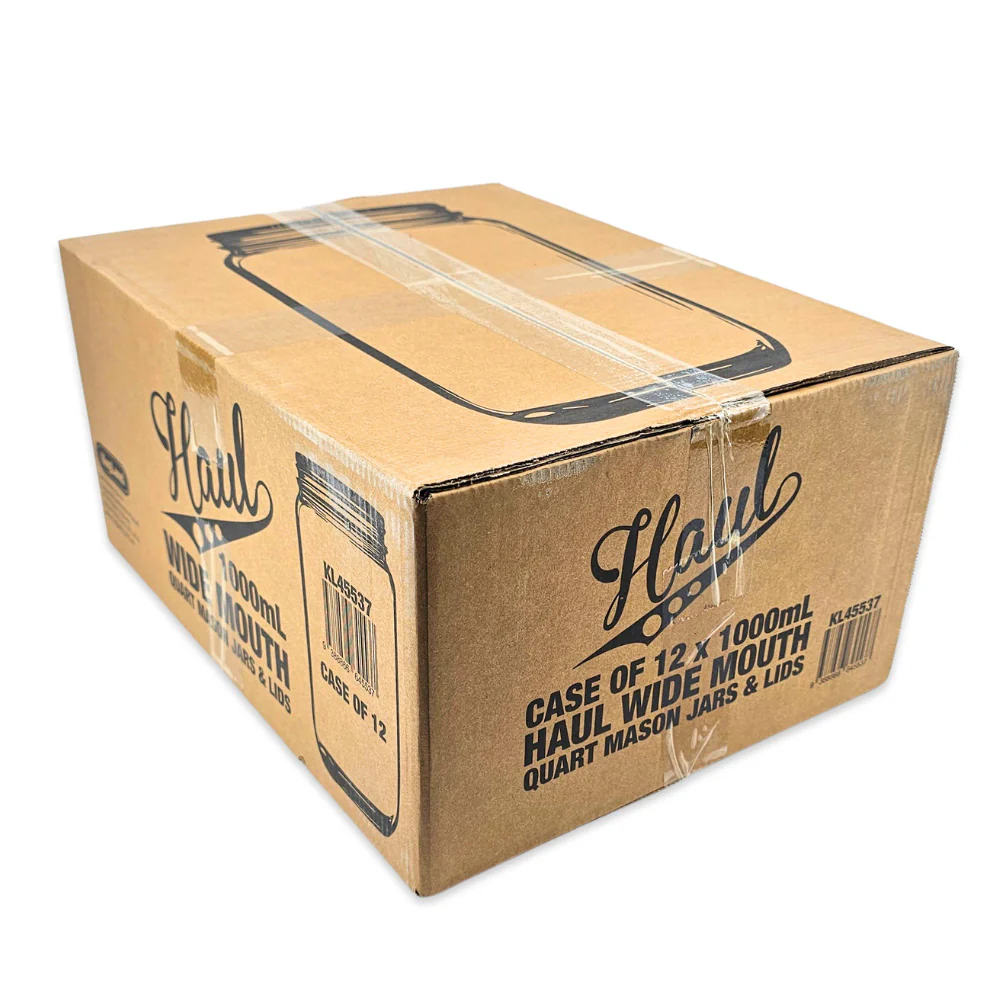 Superseded Model - Haul Wide Mouth - 1000mL - Quart Mason Jars & Lids - 12 Pack - Image 3