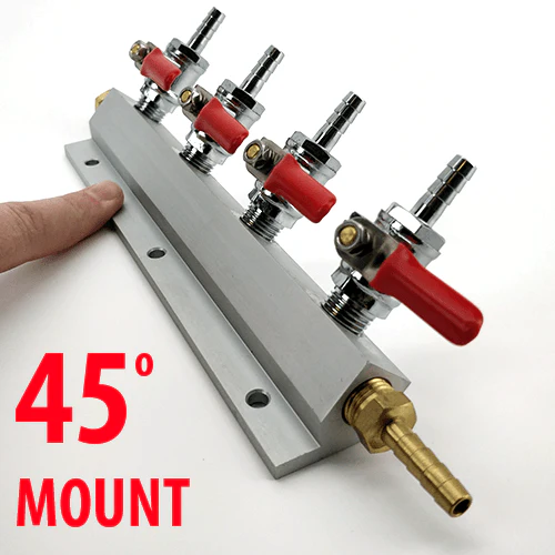 Gas Line Manifold Splitter 4 ways (1/4inch, 6mm Barb) - Image 2