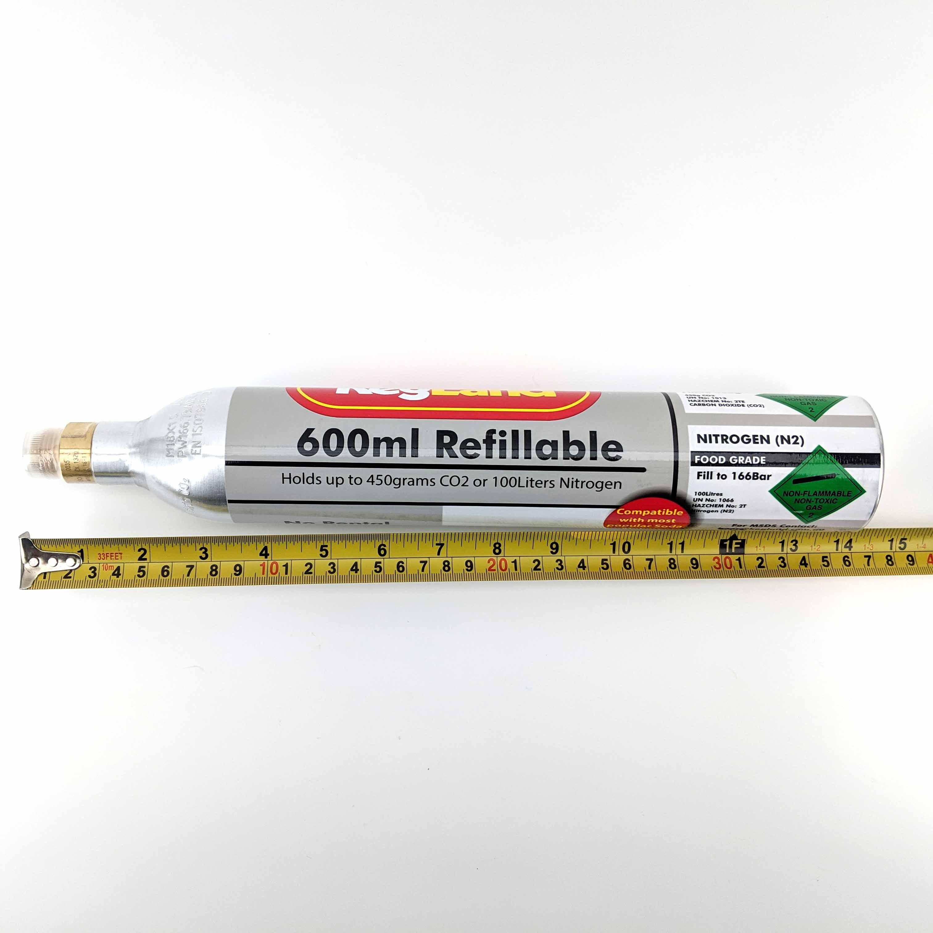 450g (0.6L) CO2 KegLand Branded - Sodastream (G1/2 Threaded) Compatible Cylinder - Image 4