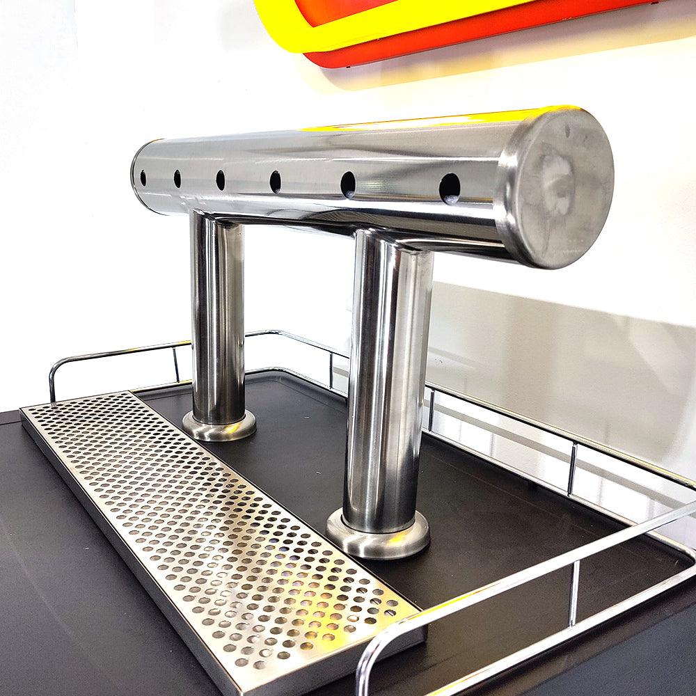 6 Tap TT Bar Brushed Stainless Font Only( Including Screws x 8; Dust Covers x 2; Font Seals x 2) - Image 2