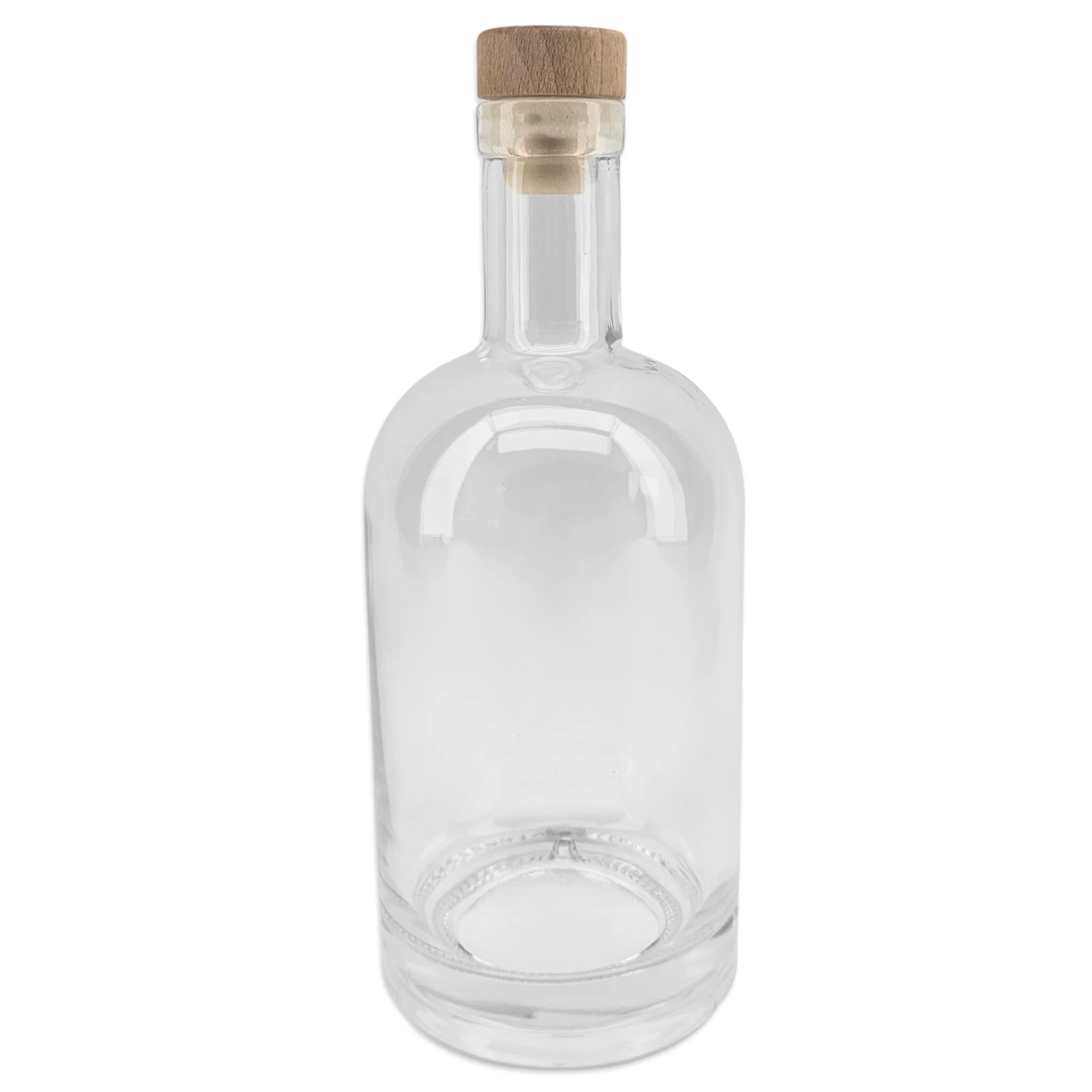 750mL Glass Spirit Bottle with Kraft Brown Synthetic Cork Lid - Image 2
