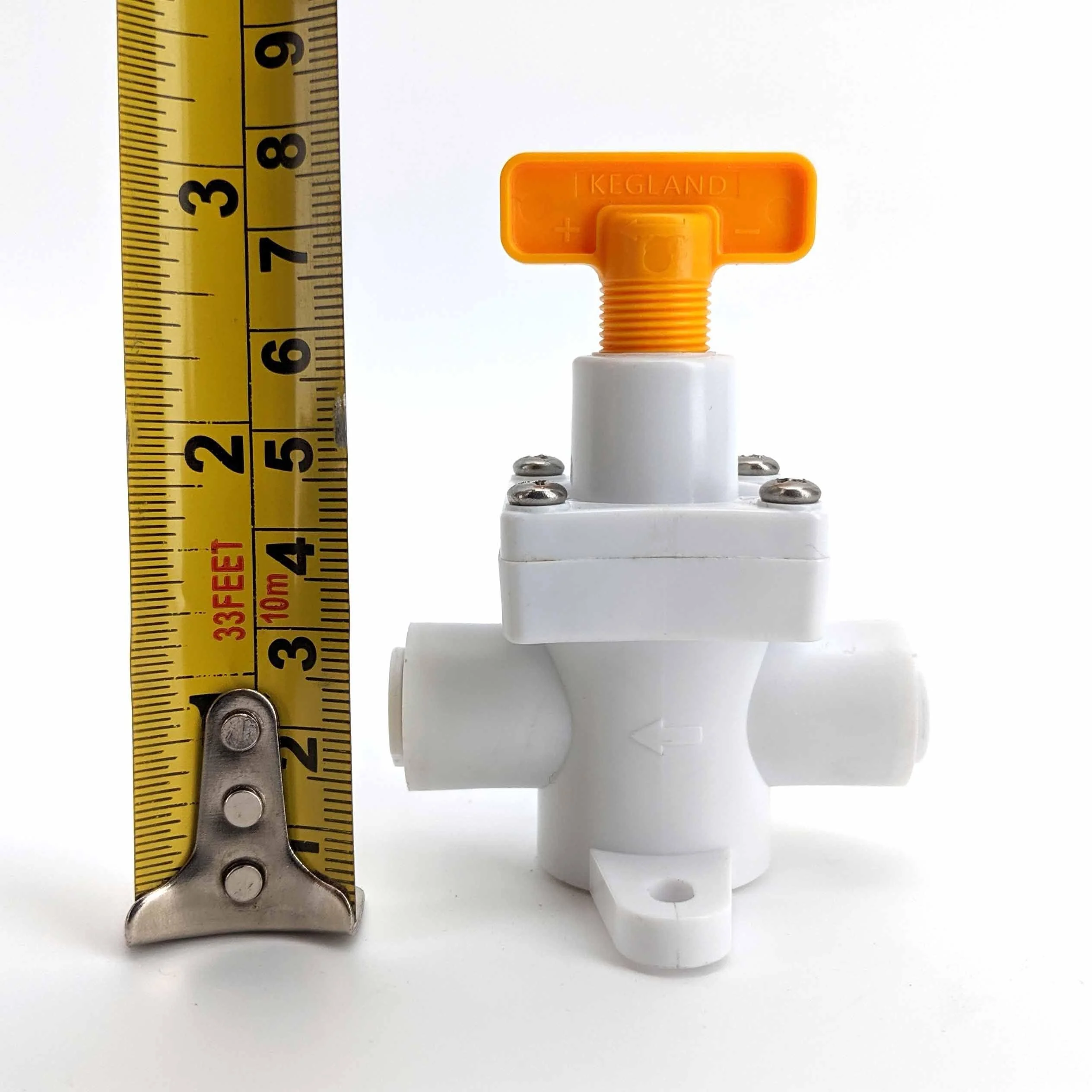 8mm duotight - (No Gauge) Inline Regulator with Yellow Adjustment Handle - Image 3