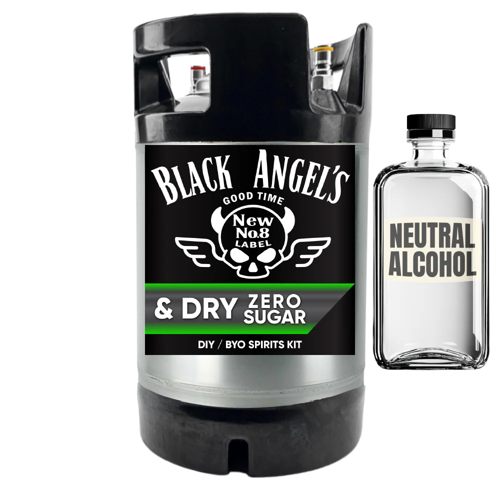 Black Angel's Tennessee Bourbon and Dry - Zero Sugar - DIY ~ BYO Spirits Keg Kit - Image 3