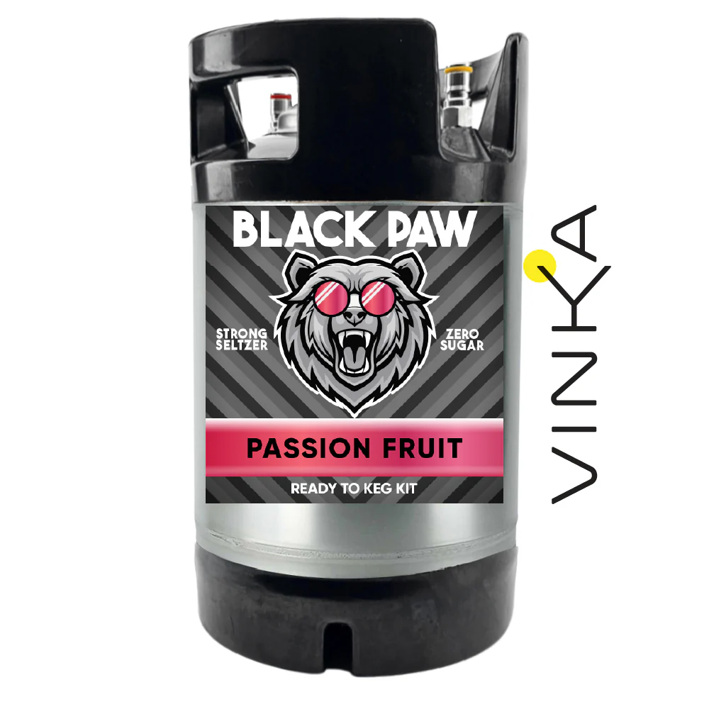 Hard Black Paw Passionfruit Seltzer - Zero Sugar - Ready to Keg Kit - Image 6