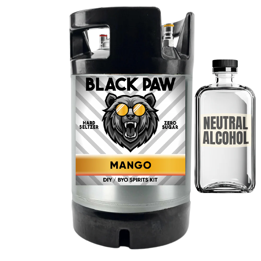 Black Paw Mango Hard Seltzer - Zero Sugar - DIY ~ BYO Spirits Keg Kit - Image 4