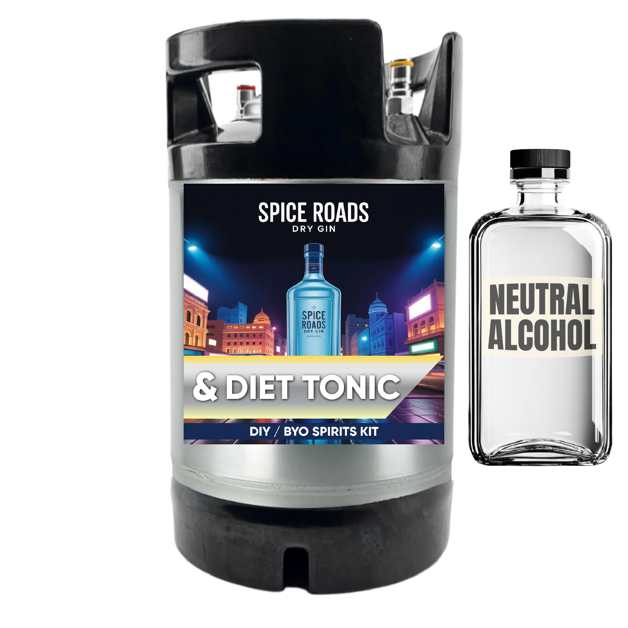 Spice Roads Dry Gin and Diet Tonic - DIY ~ BYO Spirits Keg Kit - Image 3