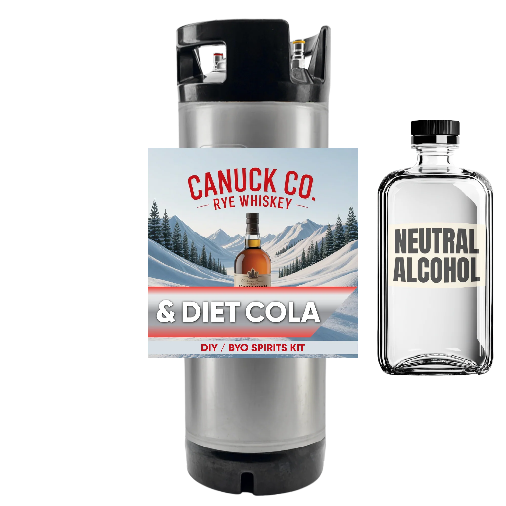 Canuck Co. Rye Whiskey and Diet Cola - DIY ~ BYO Spirits Keg Kit - Image 2