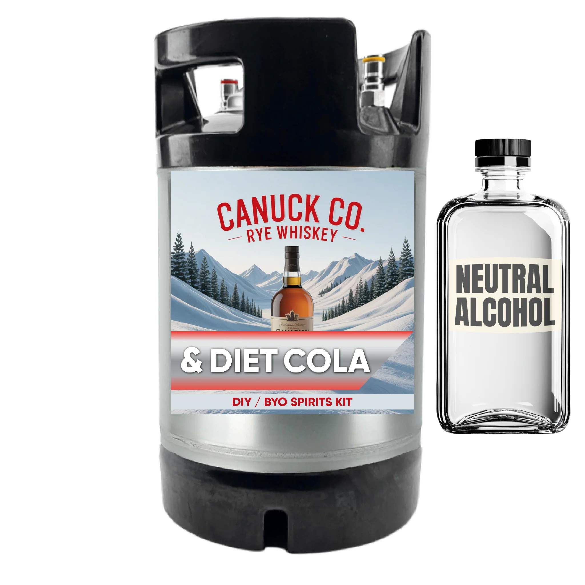 Canuck Co. Rye Whiskey and Diet Cola - DIY ~ BYO Spirits Keg Kit - Image 3