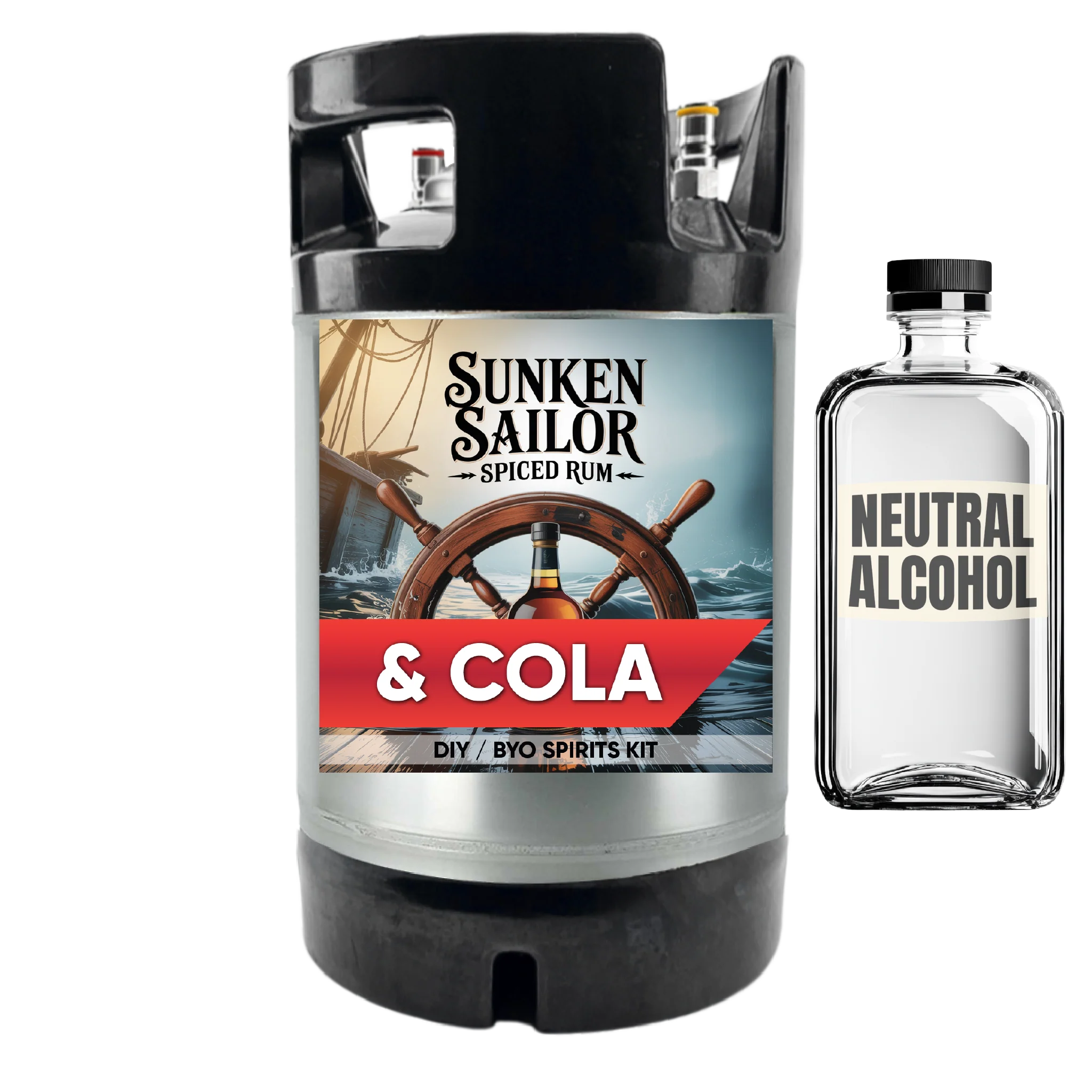 Sunken Sailor Spiced Rum and Cola - DIY ~ BYO Spirits Keg Kit - Image 3