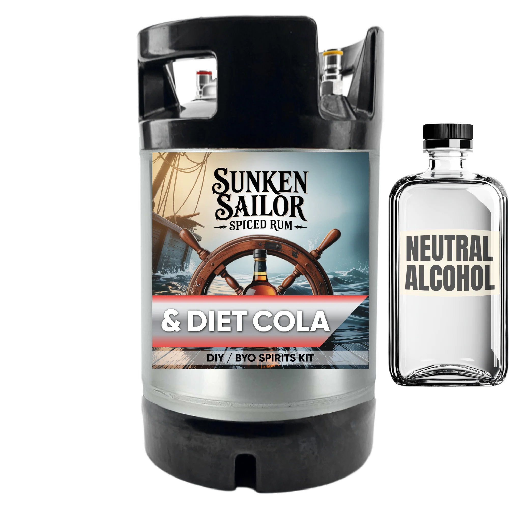 Sunken Sailor Spiced Rum and Diet Cola - DIY ~ BYO Spirits Keg Kit - Image 3