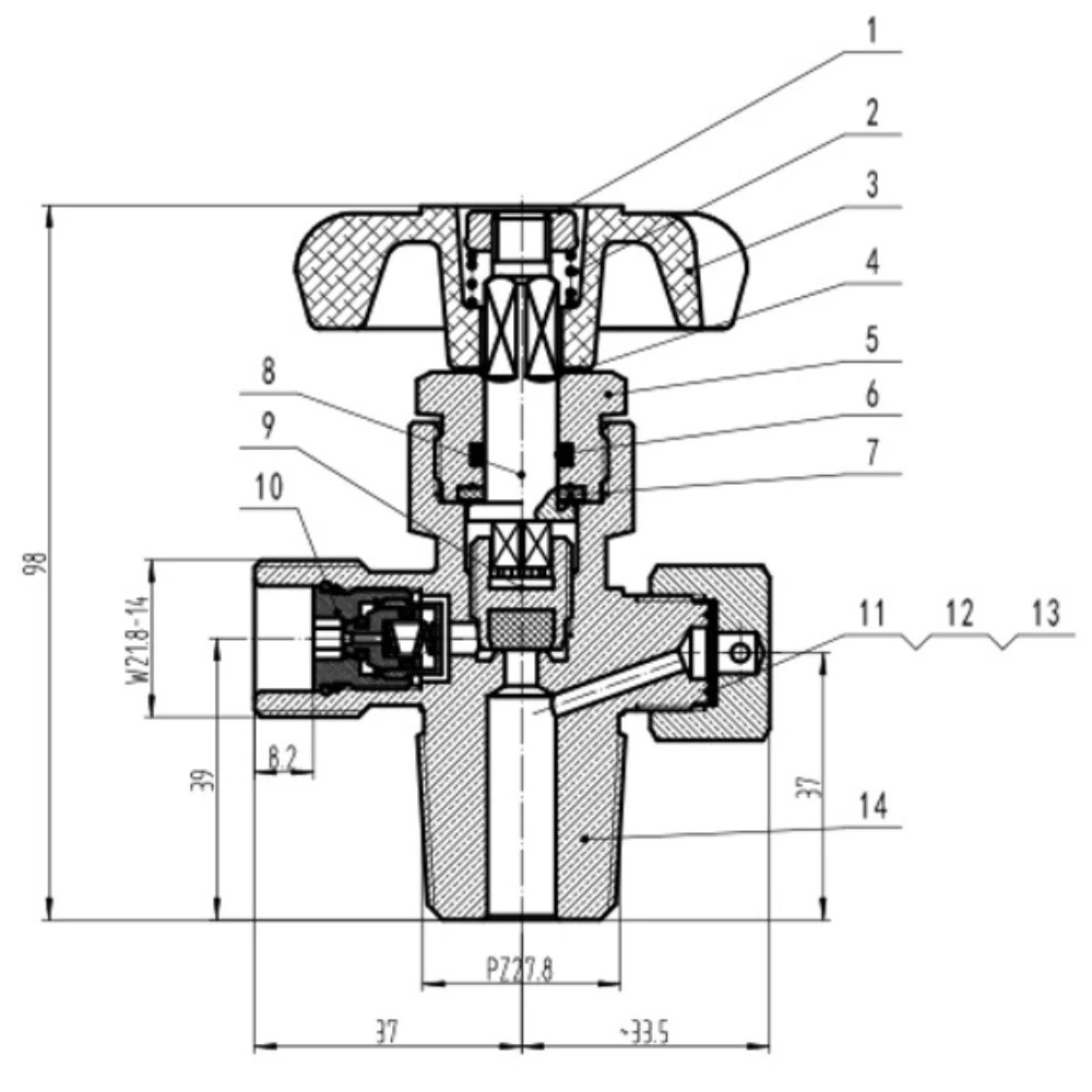 CO2 Cylinder Valve (with RPV) - Image 7