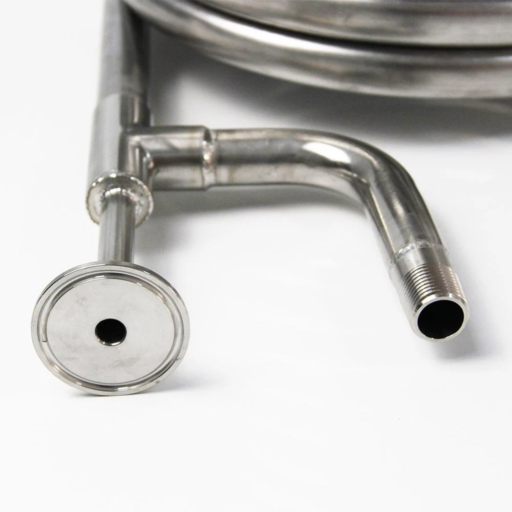 Coolossus Gen2 - Passivated Stainless Steel Counterflow Chiller with 1.5' TC Wort Lines - 1/2' Water Line ( 9.5m Long) - Image 8