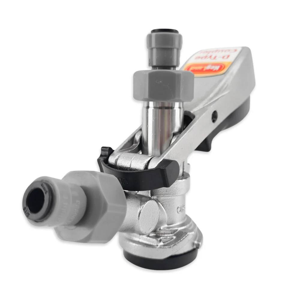 D-Type Keg Coupler with 8mm duotight Push-Fit - Image 2