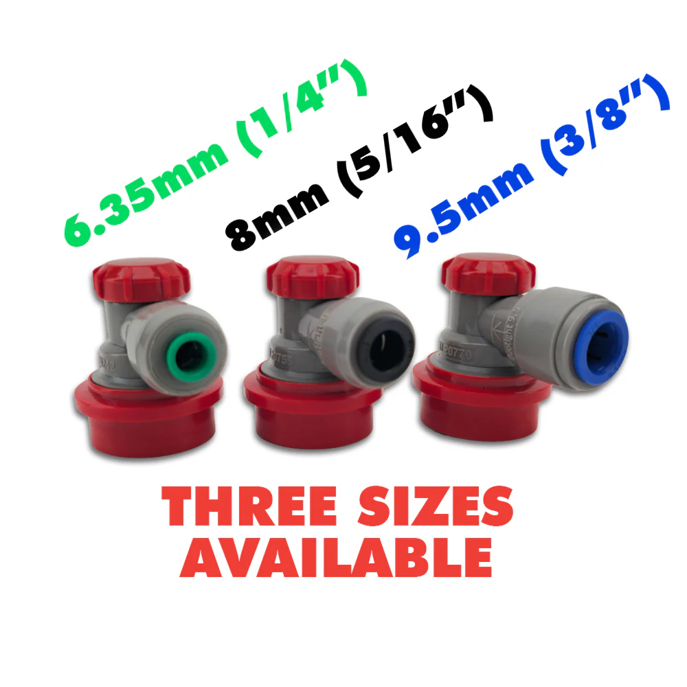 duotight 6.35mm (1/4'') x Ball Lock Disconnect - (Grey + Red Gas) - Image 5