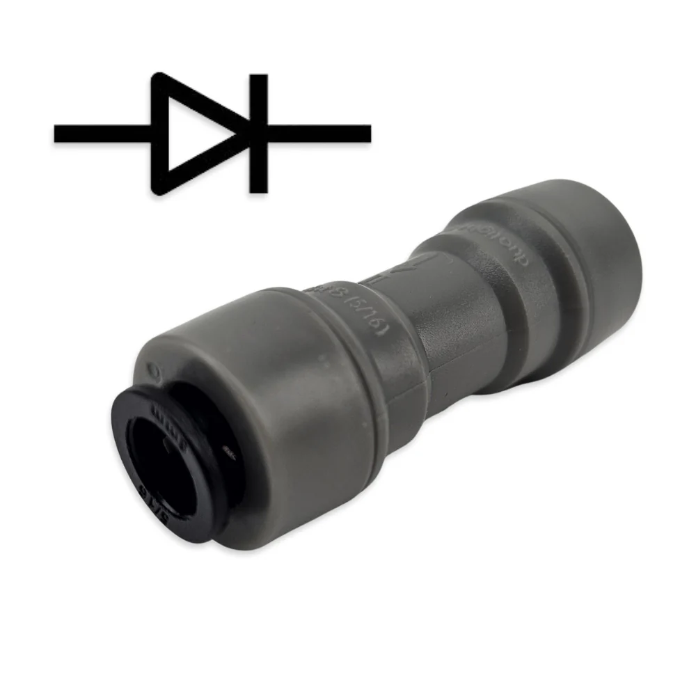 duotight - 8mm (5/16”) Female x 8mm (5/16”) Female One Way Check Valve (Gas) - Image 4