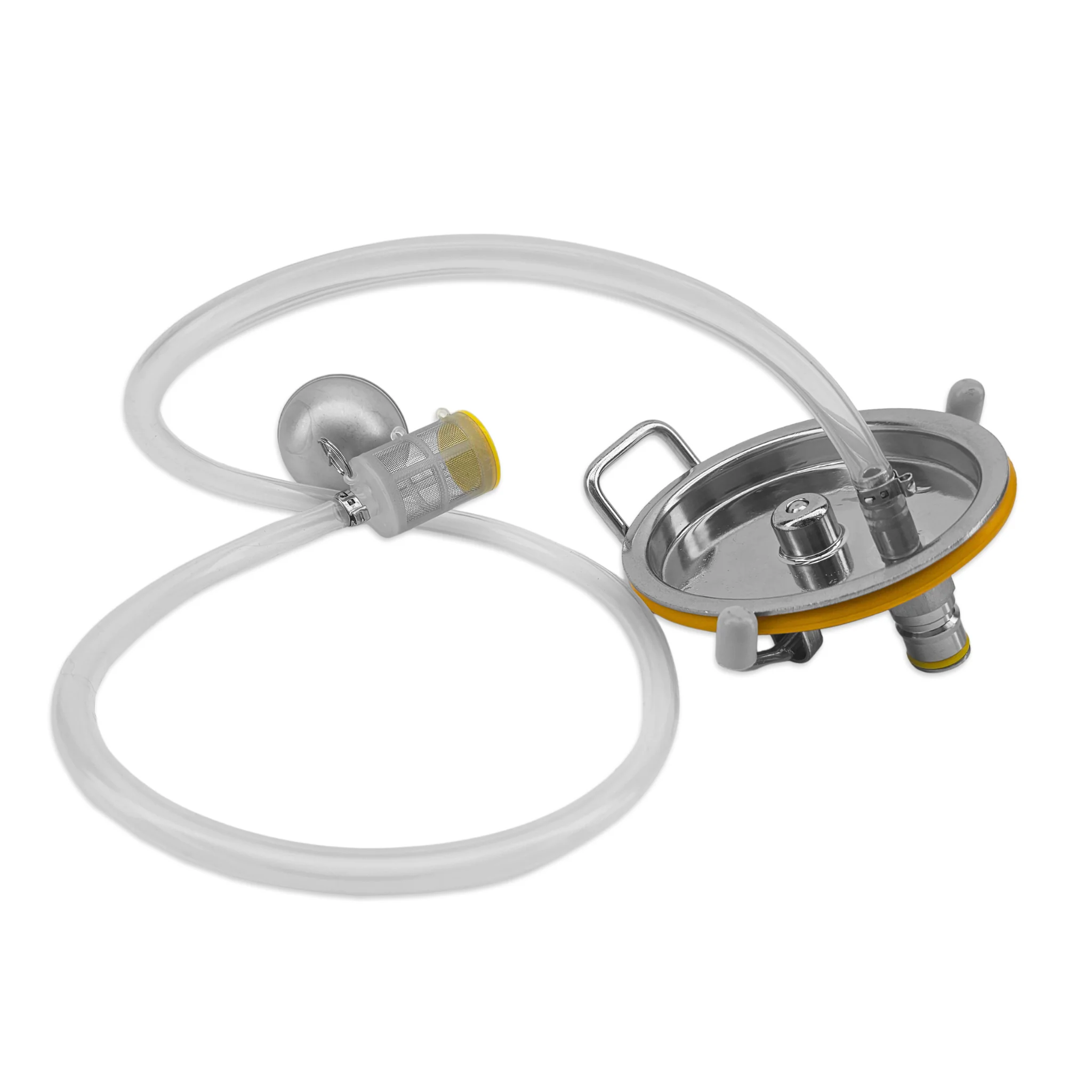 Keg Lid with Liquid Corny Post + Weighted Filtered SS Float + 80cm Silicone Hose (The Corny Floater) - Image 2