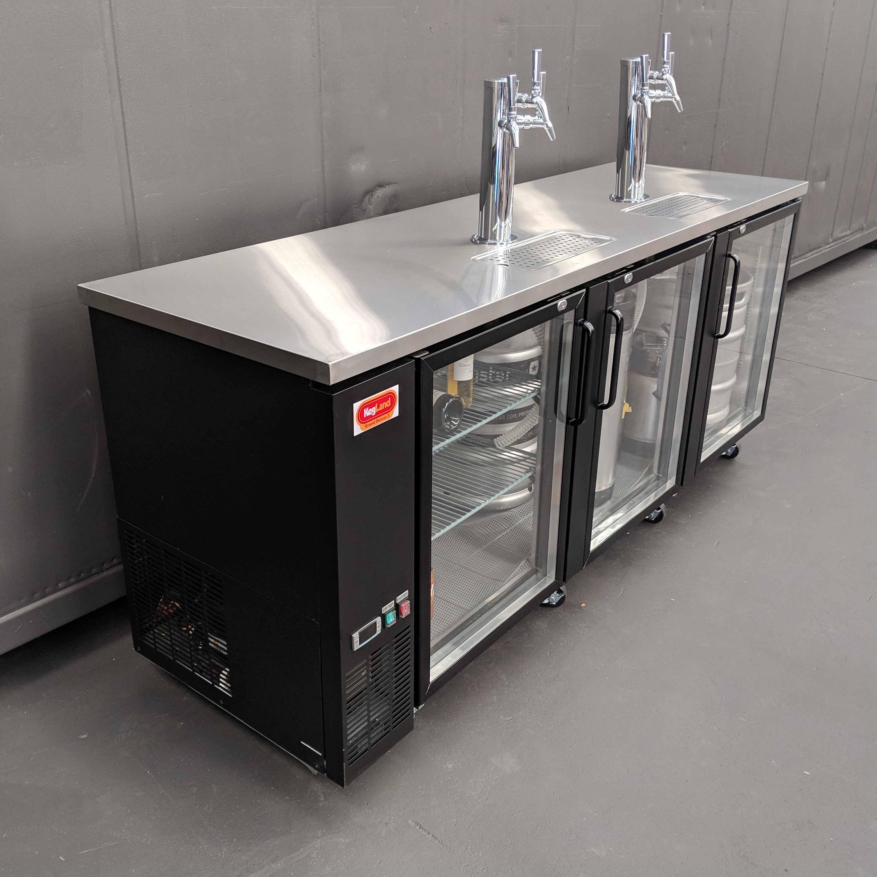 Grand Deluxe 3: The Ultimate Commercial-Grade Three Door Kegerator - Black - Image 6