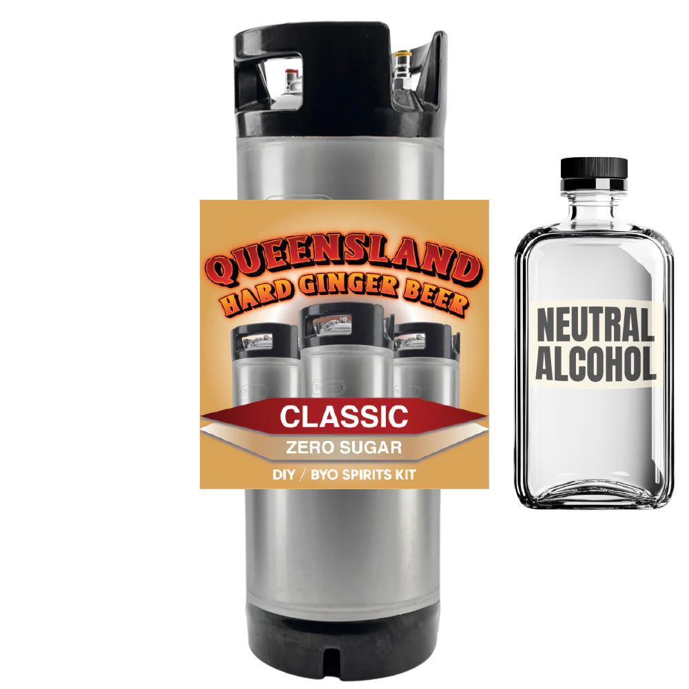Queensland Hard Ginger Beer - Zero Sugar - DIY ~ BYO Spirits Keg Mix Kit - Image 2