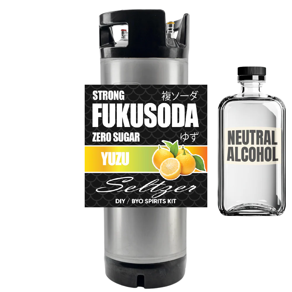 Hard FUKUSODA Yuzu Seltzer - Zero Sugar - DIY ~ BYO Spirits Keg Kit - Image 5