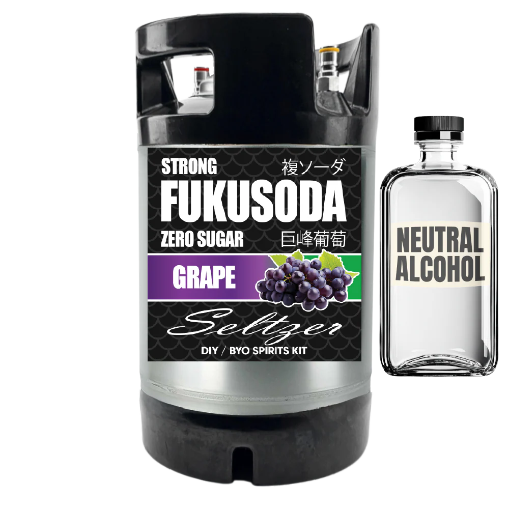 Hard FUKUSODA Grape Seltzer - Zero Sugar - DIY ~ BYO Spirits Keg Kit - Image 6