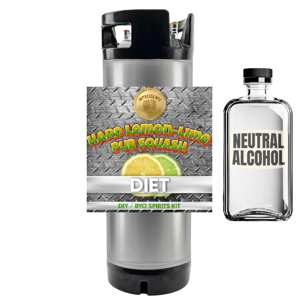 Hard Lemon-Lime Pub Squash - Diet - DIY ~ BYO Spirits Keg Mix Kit - Image 2