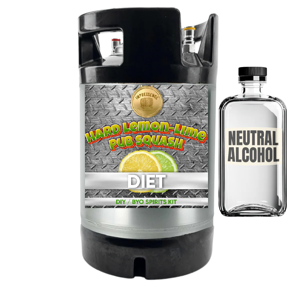 Hard Lemon-Lime Pub Squash - Diet - DIY ~ BYO Spirits Keg Mix Kit - Image 3