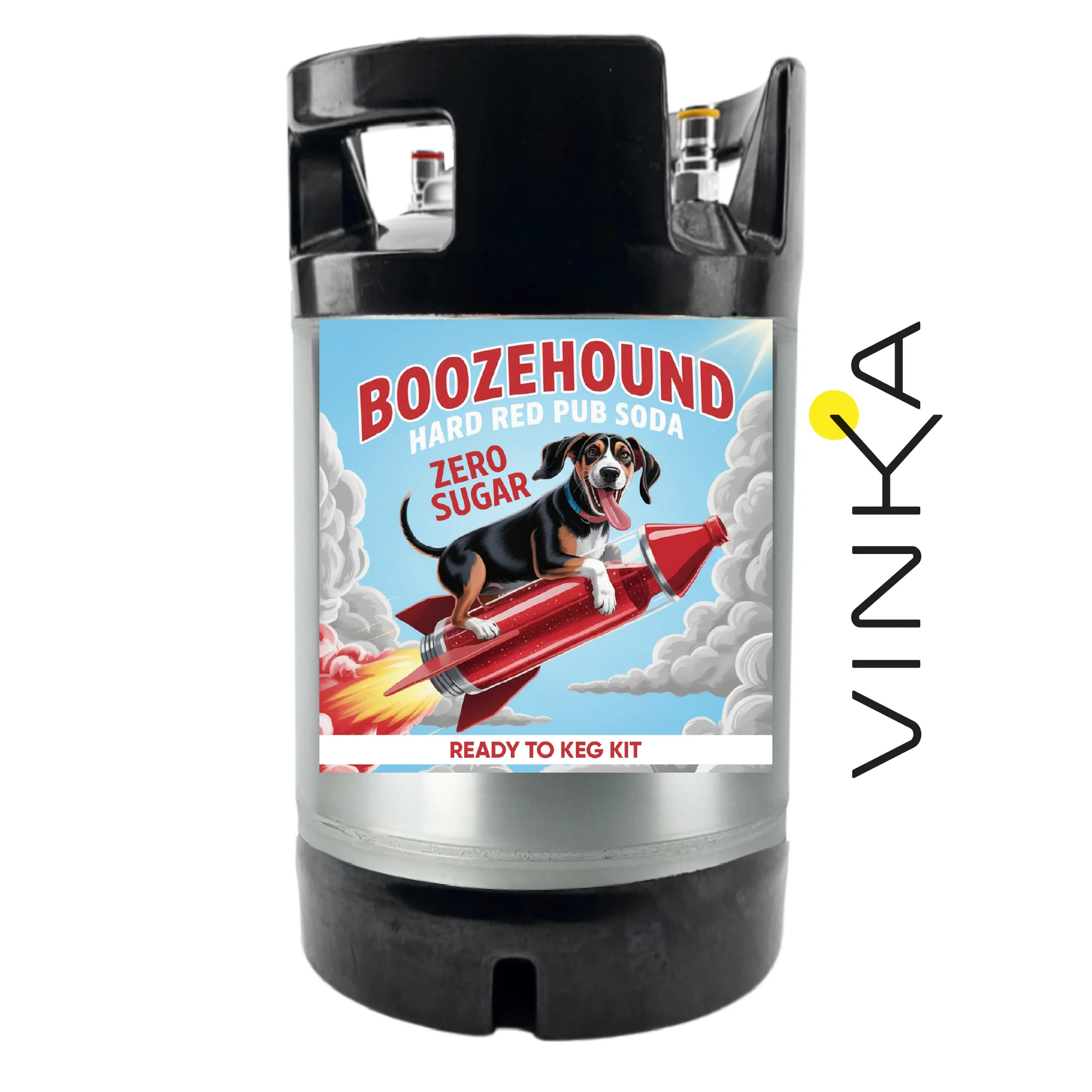 Boozehound Hard Red Pub Soda - Creaming Soda - Zero Sugar - Ready to Keg Kit - Image 3