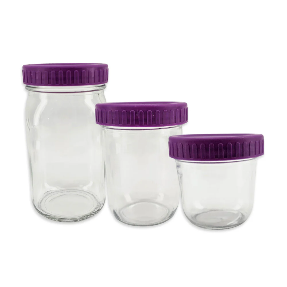 Haul Mason Jar Leak-Proof Lids  - 6 Pack (Purple) - Image 4