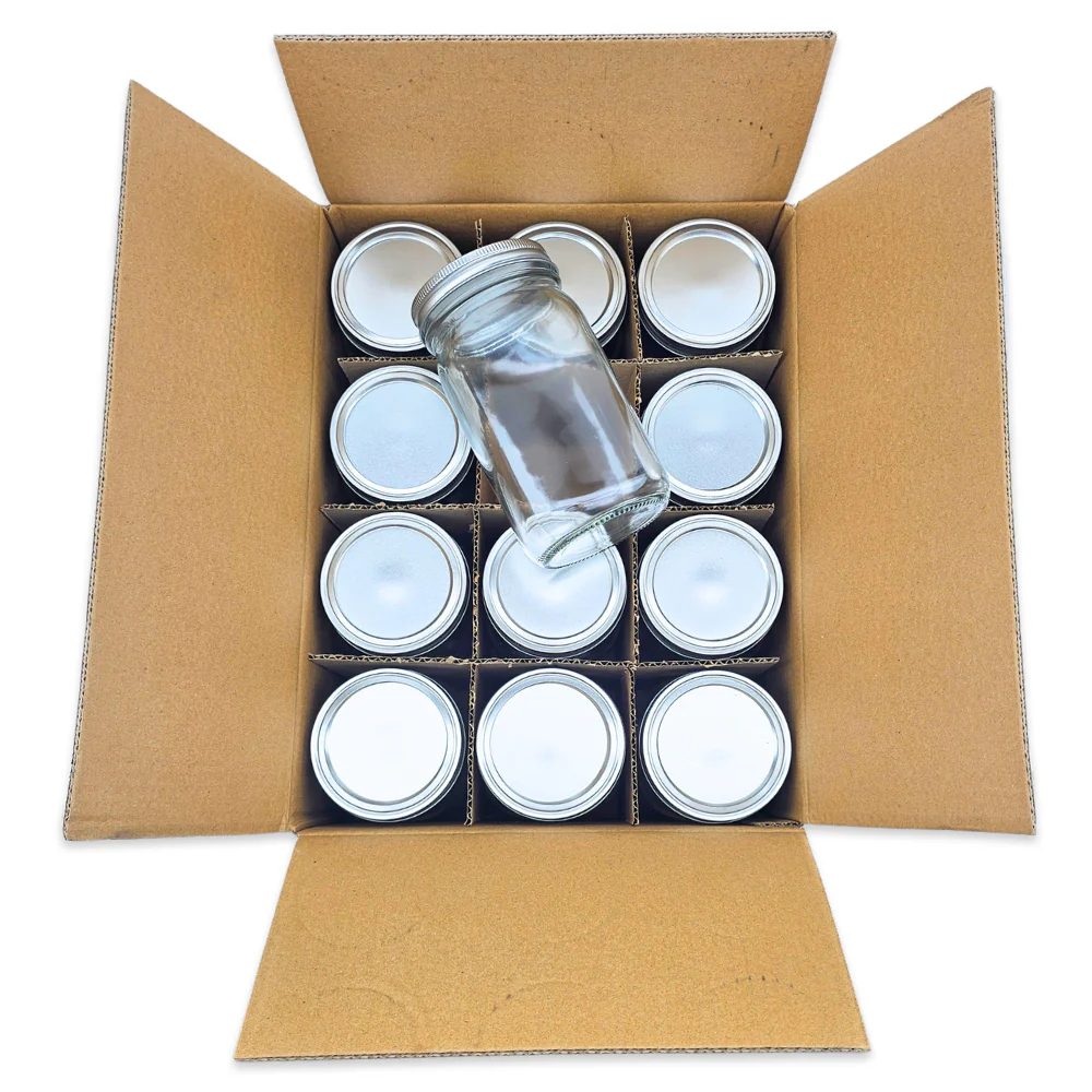 Superseded Model - Haul Wide Mouth - 1000mL - Quart Mason Jars & Lids - 12 Pack - Image 2