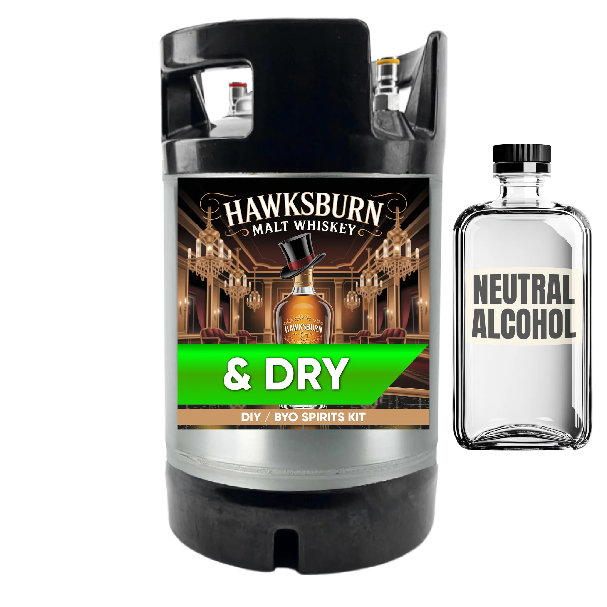 Hawksburn Malt Whiskey and Dry - DIY ~ BYO Spirits Keg Kit - Image 3