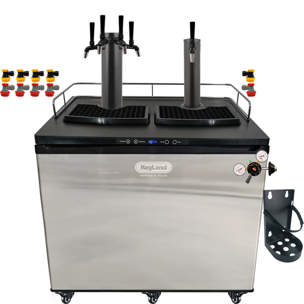 KegLand Series X Plus Kegerator Black Homebrew Bar Kit - Image 25