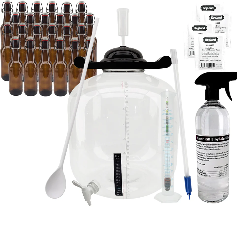KegLand FermZilla Home Brew Starter Kit - Swing-Top Glass Bottles Basic Pack - Image 2