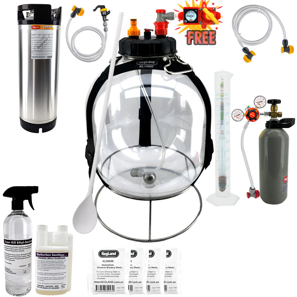 KegLand Pressure Fermenter Home Brew Starter Kit - Bronco Tap Kegging - Image 2