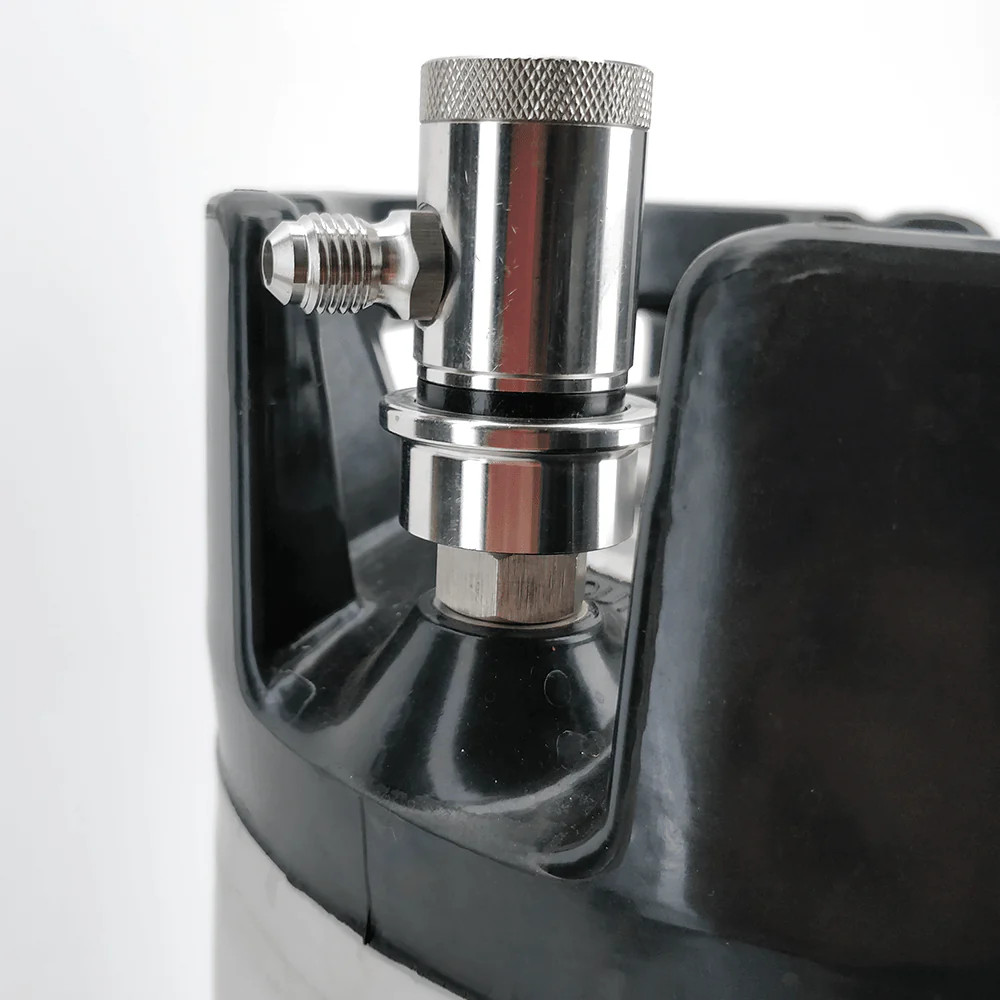 Machined Stainless Ball Lock Disconnect - MFL Thread (Black/Liquid) - Image 2
