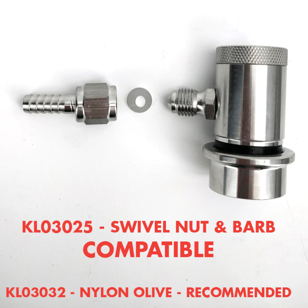 Machined Stainless Ball Lock Disconnect - MFL Thread (Black/Liquid) - Image 6