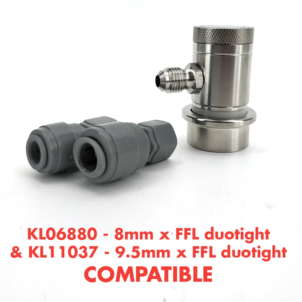 Machined Stainless Ball Lock Disconnect - MFL Thread (Grey/Gas) - Image 3