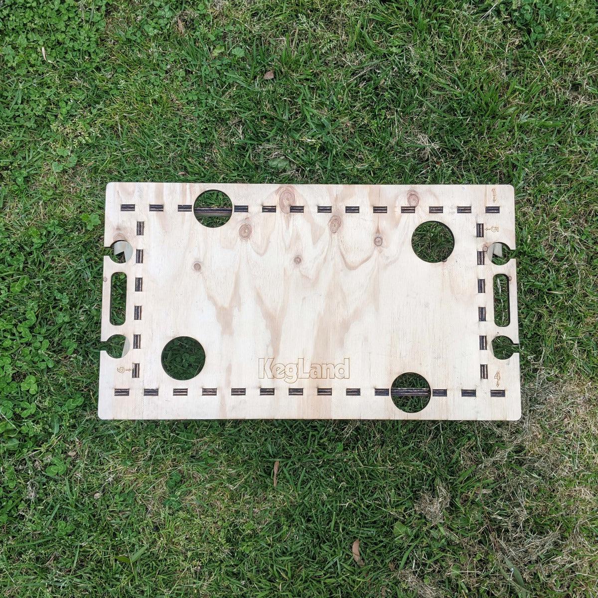 LaserCut - Mini Folding/Foldable Summer Picnic Table - 12mm Pine Ply 60cm x 40cm - Image 3