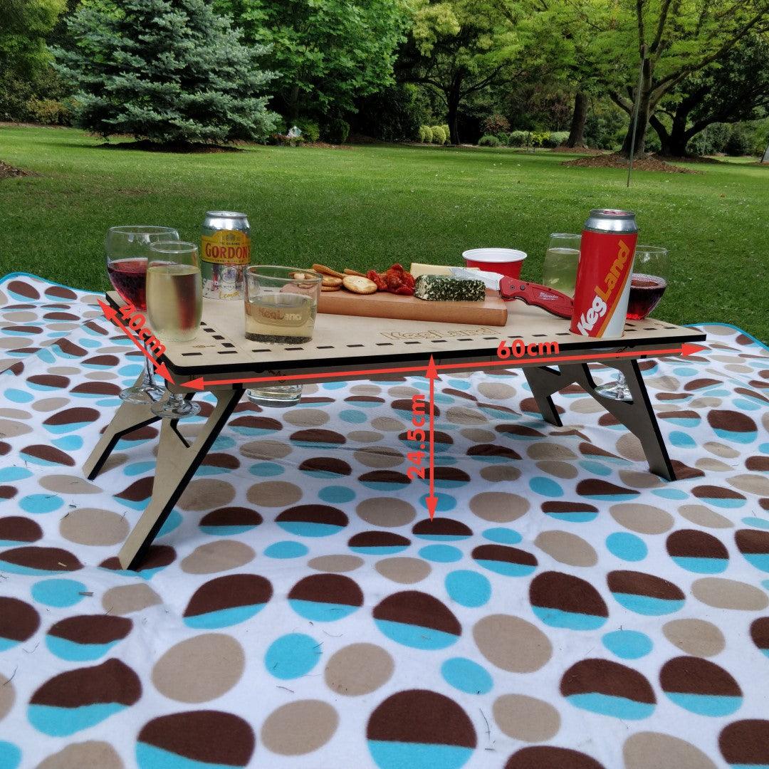 LaserCut - Mini Folding/Foldable Summer Picnic Table - MDF 60cm x 40cm - Image 6