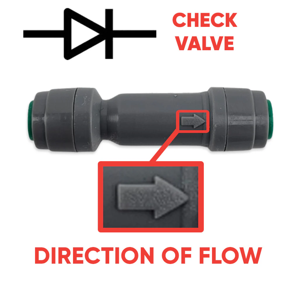duotight - 6.3mm (1/4”) Female x 6.3mm (1/4”) Female One Way Check Valve (Gas/Water) - Image 3