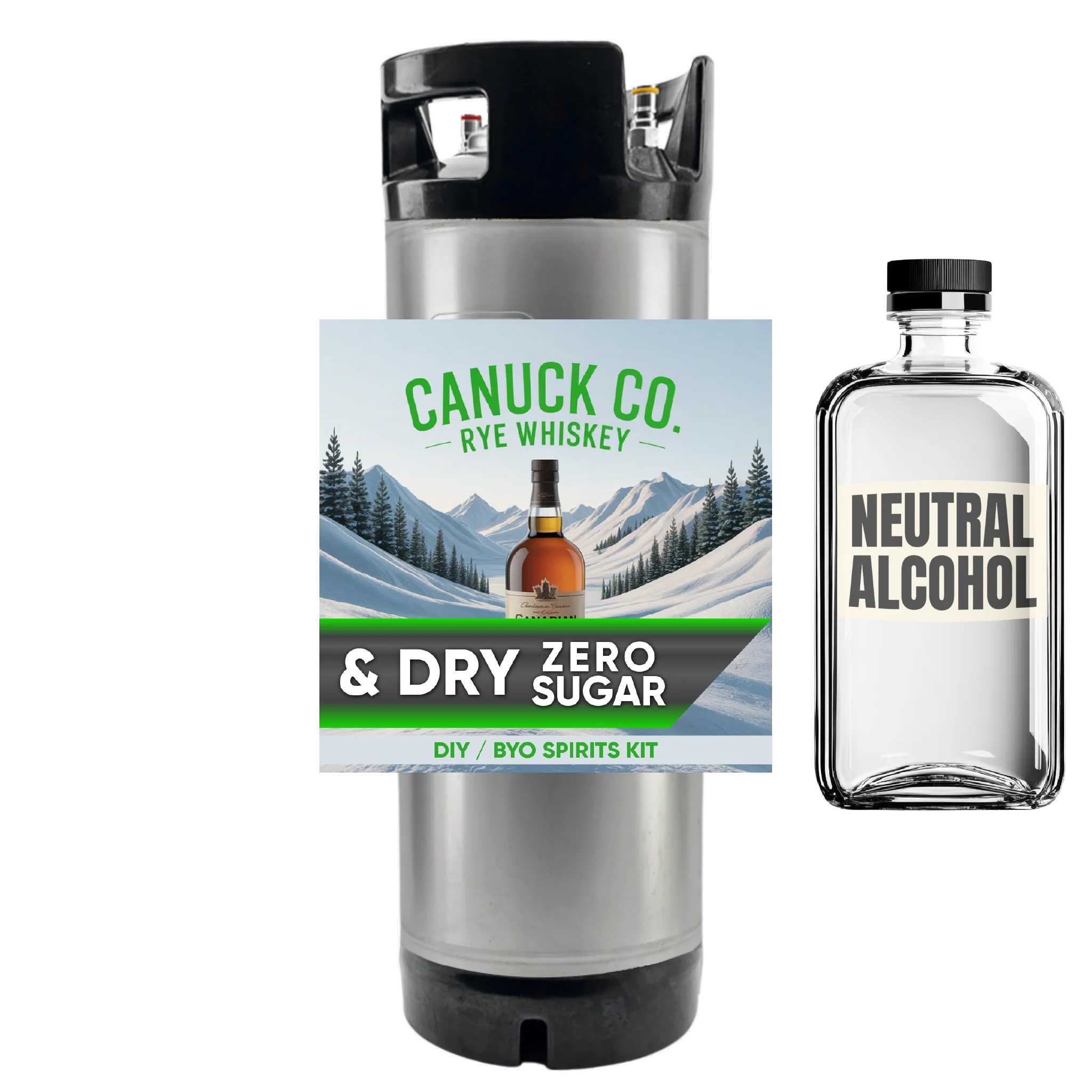 NEW G2 - Canuck Co. & Dry Ginger Ale (Rye Whiskey) - Zero Sugar - DIY ~ BYO Spirits Keg Kit - Image 2