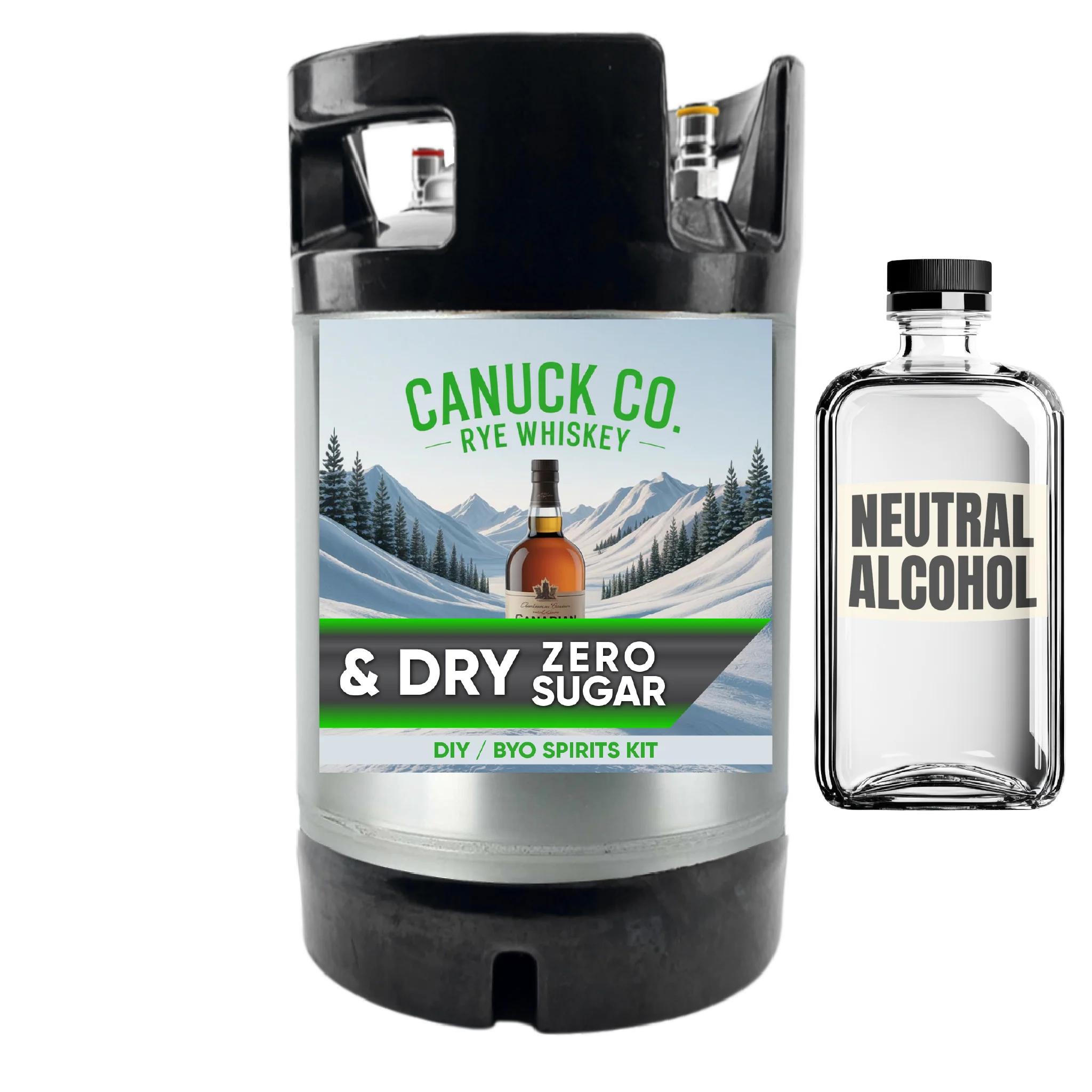 NEW G2 - Canuck Co. & Dry Ginger Ale (Rye Whiskey) - Zero Sugar - DIY ~ BYO Spirits Keg Kit - Image 3