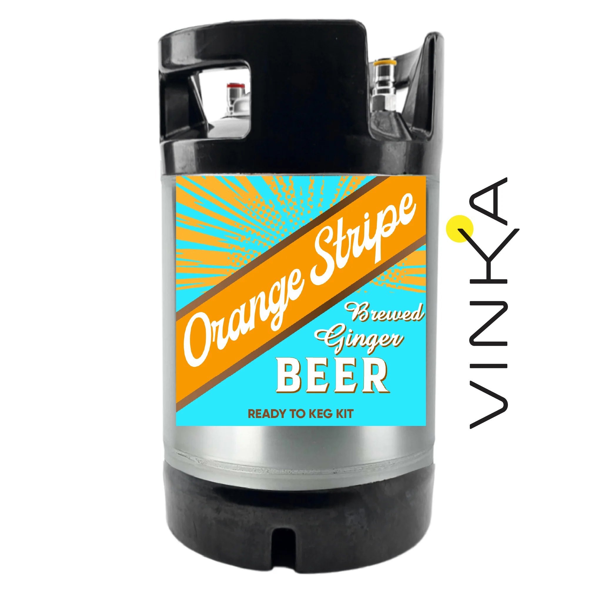 Orange Stripe Brewed Ginger Beer - Jamaican - Ready To Keg Kit - Image 3