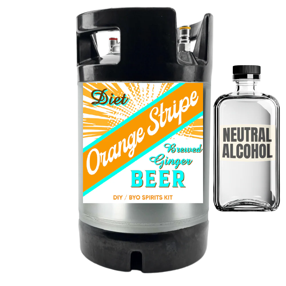Orange Stripe Jamaican Brewed Ginger Beer - Diet - DIY ~ BYO Spirits Keg Kit - Image 3