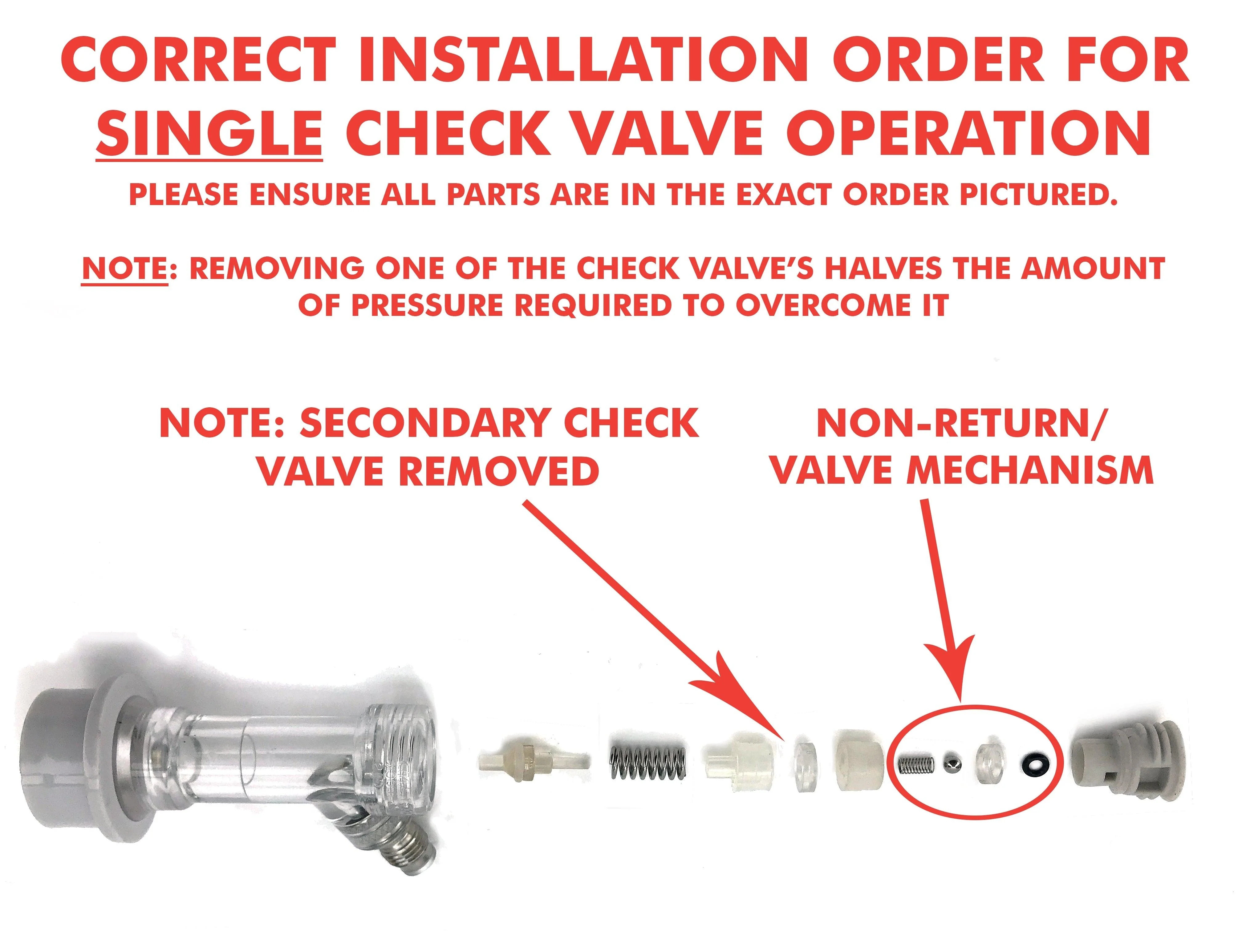 Premium Ball Lock Disconnect MFL (Clear/Grey/Gas) - With Integrated Check Valve - Image 5