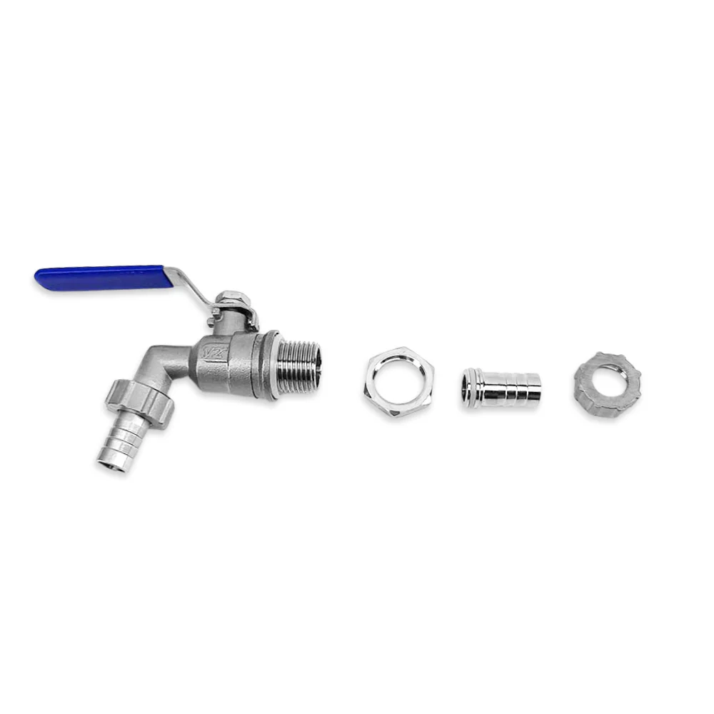 Replacement Gen 4 BrewZilla Ball Valve Assembly - 13mm Barb x 1/2' Male To Port x 13mm Barb - Image 3