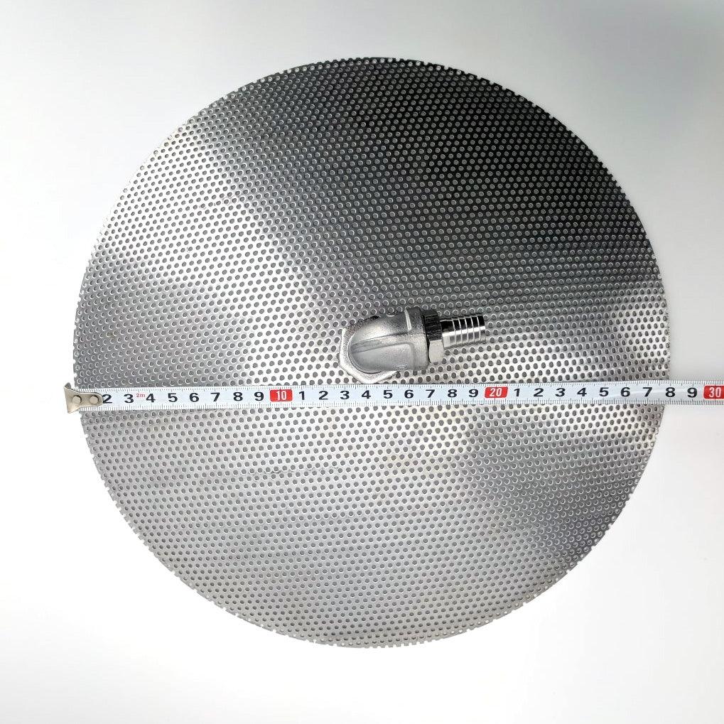 S.S False Bottom 30cm (1 x 1/2'' Stainless elbow bend, 2 x 1/2'' Stainless nut & 13mm barb) - Image 3